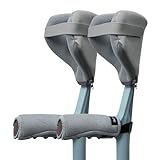 SPRING SEAON krücken griffpolster – Pads für Gehstützen 4er-Set, Unterarmgehstützen-Polster für offene Manschette, rutschfeste Handgriff-Bezüge mit verstellbaren Klettgurten, atmungsaktiv & waschbar