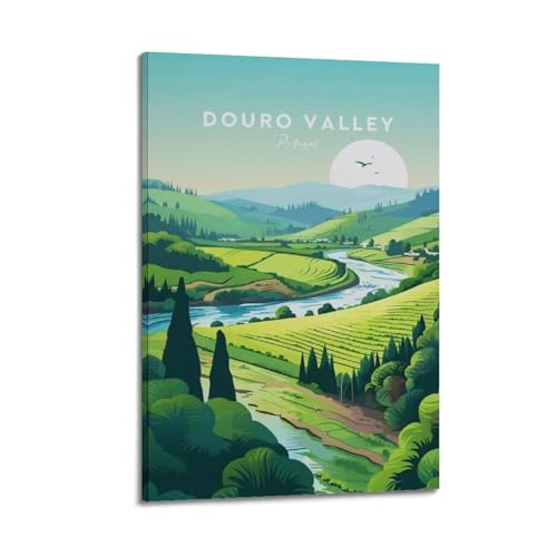 Poster Portugal Douro Valley en impression sur toile premium de 30x45cm