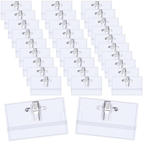 6 Stück Namensschilder Mit Anstecknadel - Transparente Metallschilder Für Kleidung