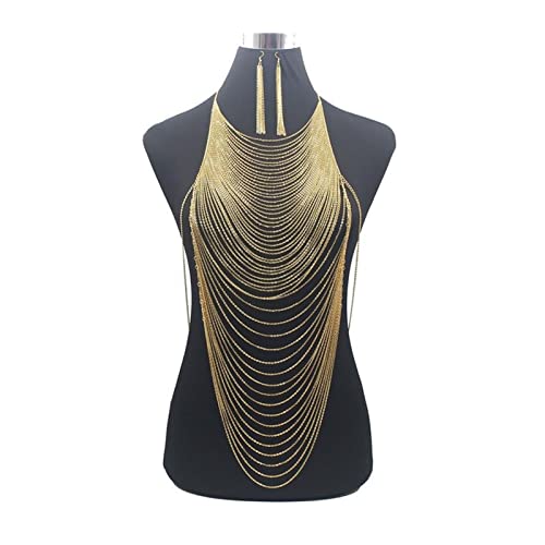 Cadena del cuerpo sexy vientre con borla ajustable para mujer