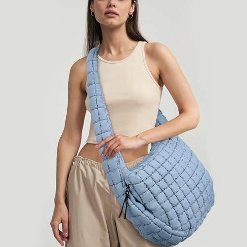 Juoxeepy Quilted Tote Bag Large Quilted Carryall Puffer Shoulder Bag Lightweight Puffy Padding Hobo Bags Puffy Bags by Juoxeepy - Used condition - Image 4