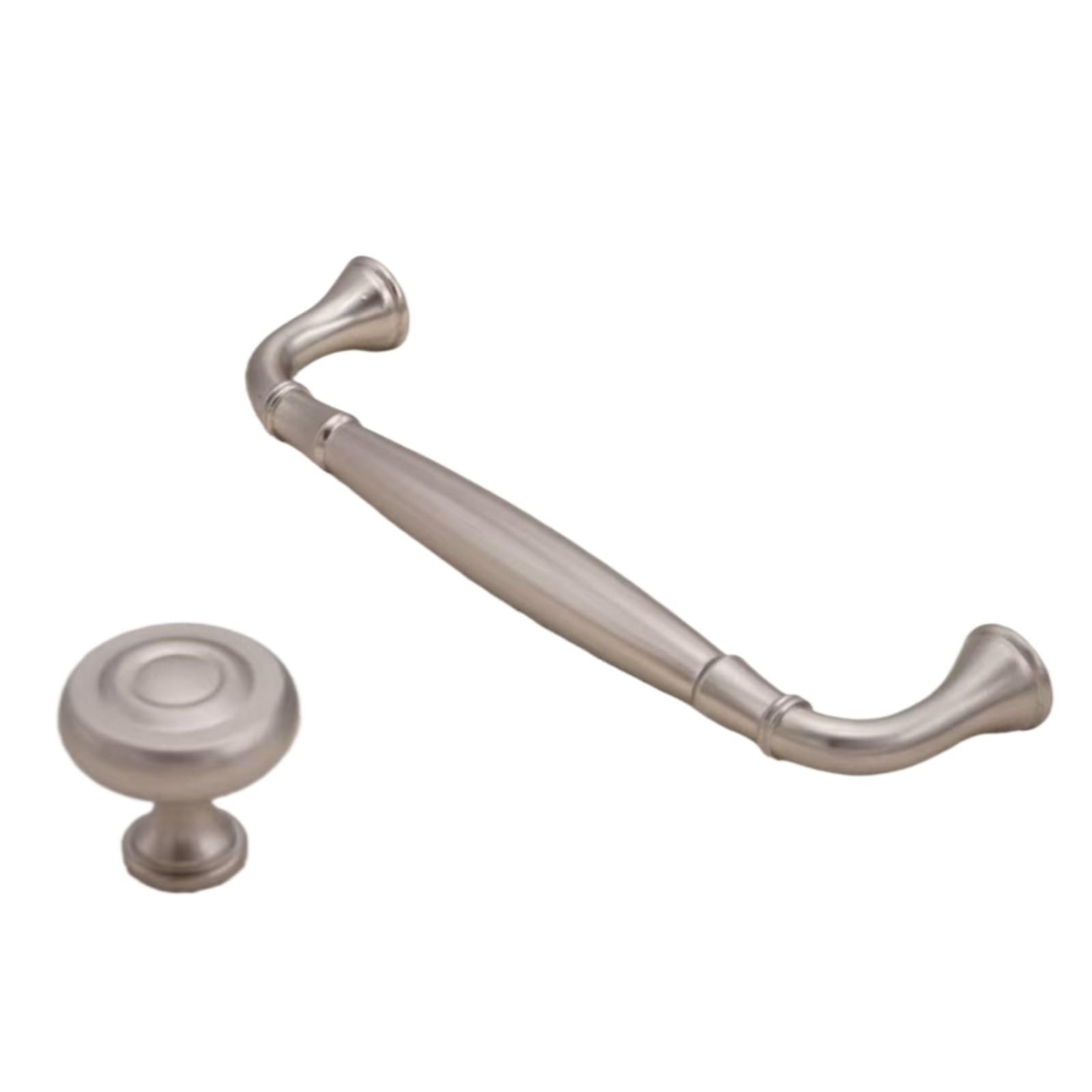 ZRHWSPD Brushed Nickel Cabinet Pulls Nickel Brushed Kitchen Storage and Organization Handles Cabinet Drawer Knobs Cupboard Wardrobe Closet Pulls(6860 96mm)