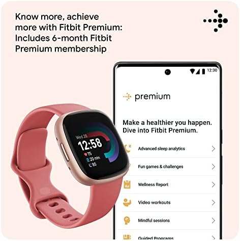 Fitbit Versa 4 Fitness Smartwatch with built-in GPS and up to 6 days battery life - compatible with Android and iOS
