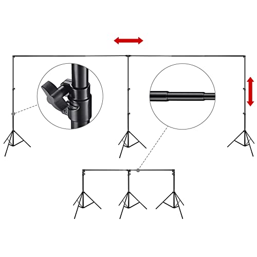 Aw 10X20Ft Backdrop Stand Adjustable Photography Background Support System 2 Way To Set Up For Party Wedding Photography Classroom Stage For Puppets 8 Spring Clamps,3 Clips,3 Sand Bag,1 Carry Bag #TOP1