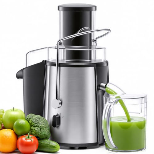 Image of NEWBULIG Centrifugal Juicer, 3 inch Feed Chute, Silver