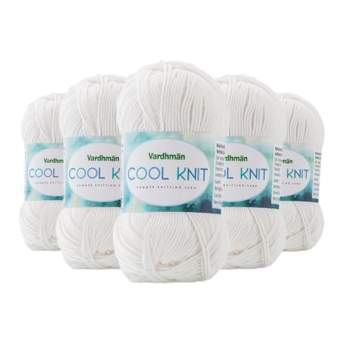 Image of Vardhman Cool Knit All Season Lightweight Poly Viscose Yarn | Pack-5