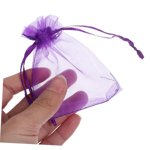100 bolsas lavanda vacías con cordón para decoración miniatura 6