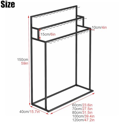 Présentoir à ceintures en métal à 3 niveaux pour optimiser l'espace d'une boutique de vêtements - 2