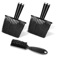Friseur Bürste, 3 Stück Nackenpinsel Friseur Barber Bürsten Nackenbürste, Schwarz Haarpinsel Friseurpinsel Professioneller Nylonpinsel für Haarschnitt & Styling Essentials Friseurwerkzeug