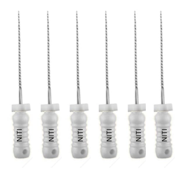 Image of Dental Niti-K-Files (21Mm, White(#15 No)) (Pack Of 6Pc)