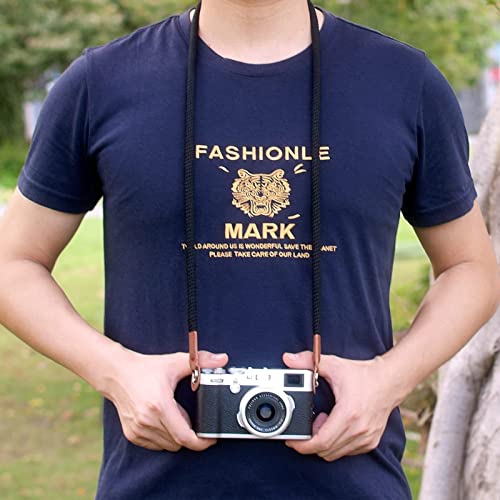 VKO Correa de Hombro de la Cámara, Correa Cruzada para Cuello y Hombro, para cámara réflex Digital réflex Digital sin Espejo, Negro - imagen 2