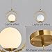 Pendant Lighting for Kitchen Island Modern Globe Pendant Light Mid Century Single Head Bedside Hanging Lamp Minimalist Brass Gold Kitchen Island Pendant Lighting Milky White Glass Ring Pendant Lamp w
