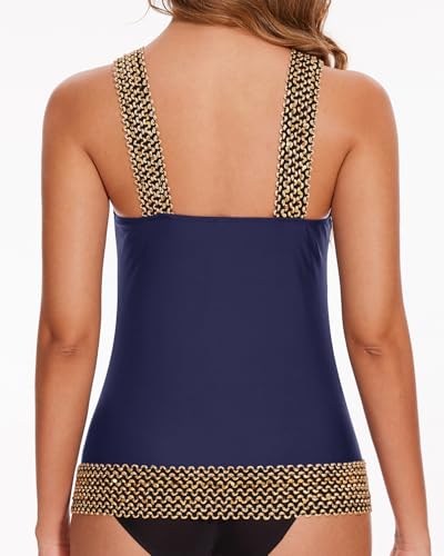 Image of Aqua Eve Tankini Tops for Women Swimwear Top Only Tummy Control Bathing Suit Top No Bottom (Available in Plus)