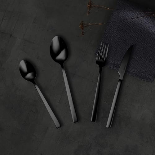 Miniatura 2 de BERGNER SOFIA BG, Cubertería de acero inoxidable de 16 piezas, Incluye 4 cuchillos, 4 tenedores, 4 cucharas, 4 cucharillas, Acabado plateado