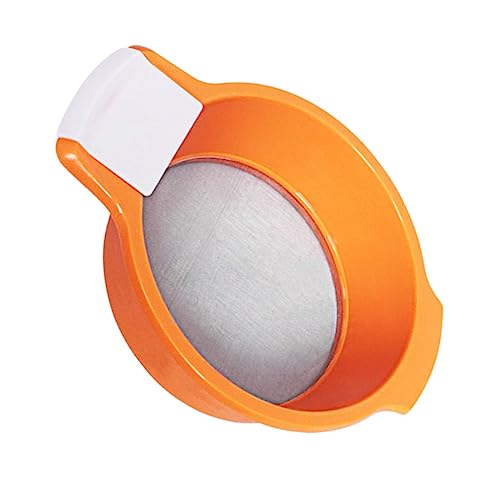 TOPBATHY Setacci Per Farina Setaccio Per Terreno Robusto Setaccio in Acciaio Inossidabile Per Cottura E Giardinaggio Raschietto Portatile Arancione