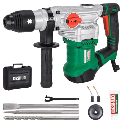 Deshuo 1-1/2" SDS-Max Heavy Duty Concrete Rotary Hammer Drill,3 Functions by DESHUO - Used condition - US$87.83