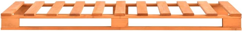 vidaXL Bed Frame Brown Solid Pine Wood 39.4x78.7 in Durable Bed Frame