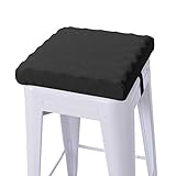 baibu 12 Inches Non Slip Stool Cushion Square, Soft Bar Stool Cushion with Ties Square Seat Cushion