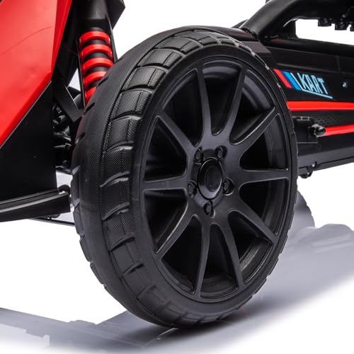 12V Electric Go Kart for Toddlers, Drift Kart with 7Ah Battery 35W Motor, High/Low Safety Speed Max 2.8MPH for Child, Max Load 66lbs, Electric Vehicle Toy for Kids Christmas Birthday Gift