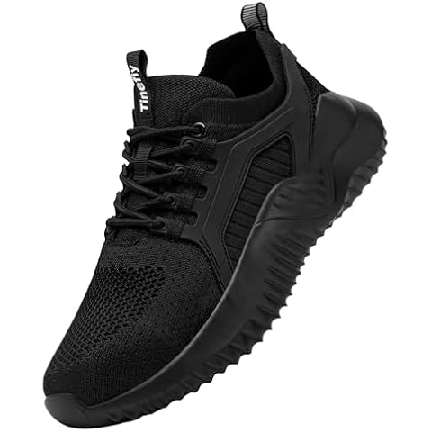 Tinefiy Steel Toe Shoes for Women Work Sneakers Lightweight Comfortable Safety Toe Slip On Puncture Proof Footwear Indestructible Shoe Size 7 Cover