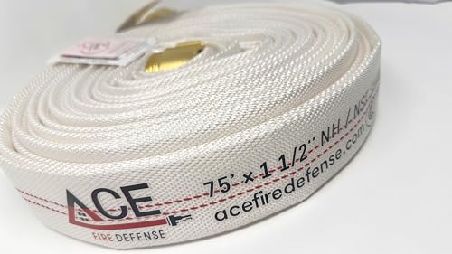 Seguridad, Manguera contra incendios ACE ATTACK PRO mejorada de 75 pies x 1.5 pulgadas, ligera, nueva y mejorada, revestimiento duro anodizado de aluminio NST NH con...