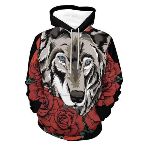 Pull à Capuche Loup pour Homme et Femme - Évitez le Froid avec un Style Streetwear Unique