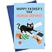HEYINSHEN Funny Cat Father's Day Card Fathers Day Cards for Cat Dad Happy Father's Day Card for Kitty Dad Fathers Day Greeting Cards with Envelop for Cat Daddy Grandfather Human Servant