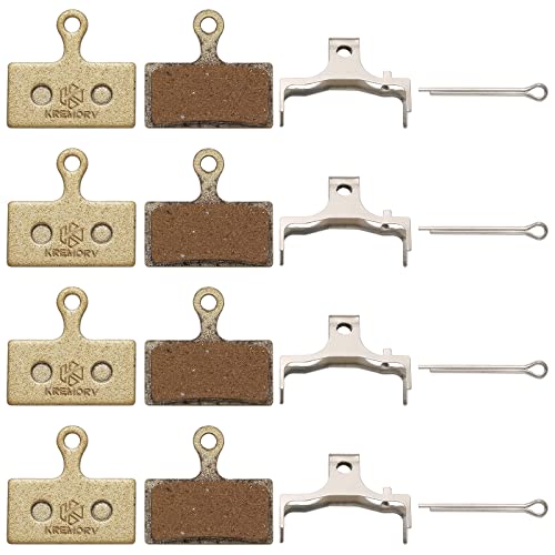 KREMORV Bike Brake Pads for Shimano G02A G01S G02S G03S 4 Pairs Bicycle Disc Brake Pads for Shimano Deore XT XTR SLX Alfine