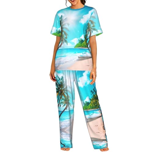 Pyjama confortable pour femme en textile premium imprimé exotique haute qualité pour la nuit