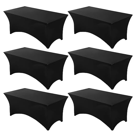 Black Spandex Table Covers for Events