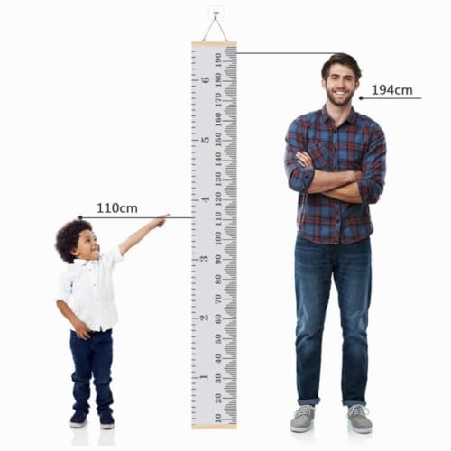Miniatura 3 de Jjiaolinin Reglas Lona Colgar,Medidor Niños Pared Tabla Crecimiento Altura Altura Regla Colgar Medidor Altura Niños Pared Montado En La Pared Tabla De Altura De La Pared Para Niñas Niños Dormitorio