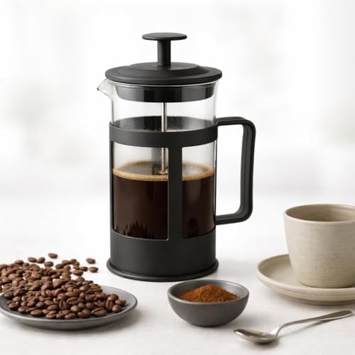 Prensa Francesa Cafeteira Manual 600ml ou 350ml, Vidro Resistente...