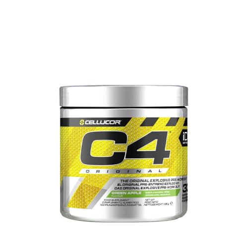 C4 Original Beta Alanine Sports Nutrition Bulk Pre Workout Powder for Men & Women | Best Pre-Workout Energy Drink Supplements | Creatine Monohydrate | Green Apple | 30 Servings