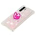 Produktbild FAWUMAN Hülle für Huawei P30 Pro Diamant Ring Flüssig Treibsand Silikon TPU Bumper Hülle für Huawei P30 ProFluoreszierende rosa Sterne