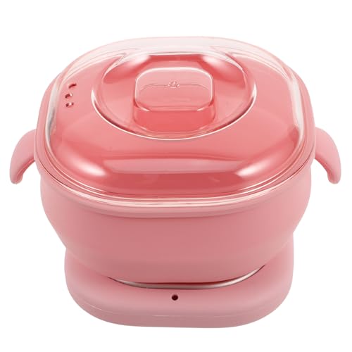 CALLARON Máquina Depilatoria Con Cera Recipiente Calefactor De Bote De Cera Forro De Olla De Cera Kit De Depilacion Para Calentador De Cera Suave Gel De Sílice Rosa