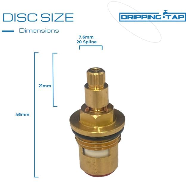 Mixer Tap Cartridge Replacement For Bristan Echo 3770R - Ceramic Disc, Hot & Cold Pair - View #7