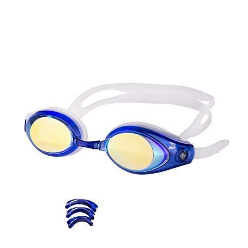 IST G39 Adult Swim Goggles with Anti-UV Polycarbonate Mirrored Lens (Blue)