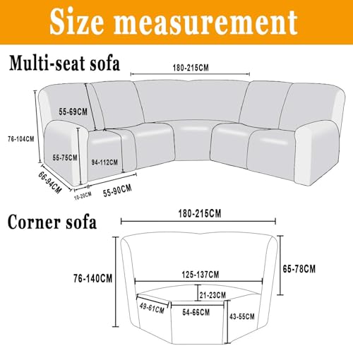 Housse de canapé 5 places extensible et lavable gris angle - 4