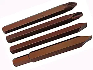 Inditrust NEW Long 4pc Magnetic Impact Driver bits size +PH2,+PH3, SL8 AND SL10 Impact Screwdriver Set