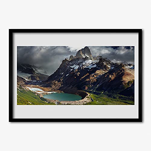 Affiche encadrée 70x50 cm avec cadre MDF Tulup - Paysage de montagne pour salon
