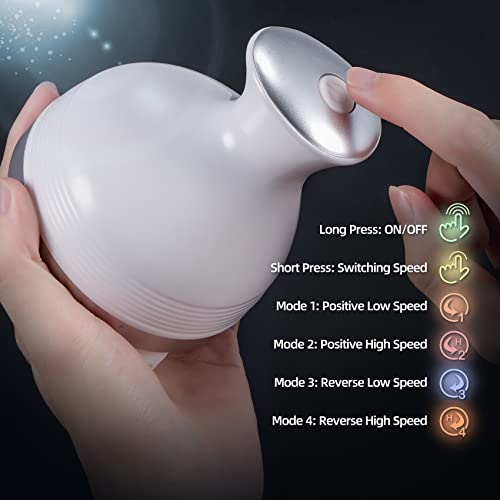 Image of MAYCREATE Electric Scalp Massage USB Scalp Massager with 76 Massage Spots 4 Modes Head Meridians Massager Stress Relief Portable Scalp Massager Shampoo Massagers Scalp Brush Massager