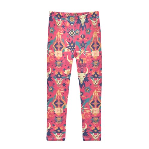 Rainbow Polka Dots Kids Baby Girls Active Leggings Soft Full Length Athleisure Pants Exercise