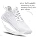 DLWKIPV Running Shoes for Men Casual Slip on Tennis Walking Sneakers Lightweight Breathable Mesh Fashion Gym Athletic Sports Workout Non Slip Trainers White Size 10