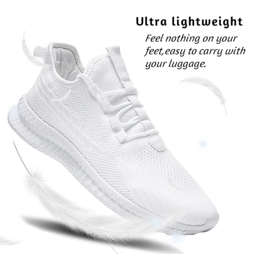 Image of DLWKIPV Running Shoes for Men Casual Slip on Tennis Walking Sneakers Lightweight Breathable Mesh Fashion Gym Athletic Sports Workout Non Slip Trainers