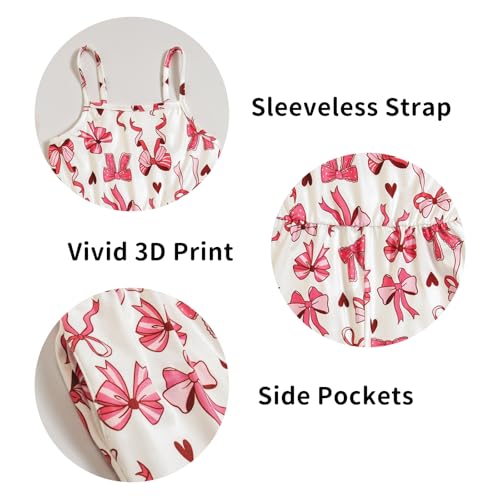 Kislio Toddler Baby Girls Jumpsuit One Piece Mermaid Romper Sleeveless Strap Summer Outfits Pockets Clothes 1-6 Years — view 6