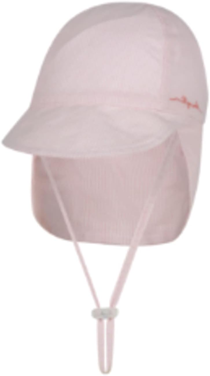 MILLYMOOK Baby Girls Pink/White Stripe Legionnaire HAT MALUA Size 0-12 Months 17 INCHES