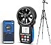HOLDPEAK Anemometro Digitale Misuratore HP-866B-APP Velocità del Vento con connessione Bluetooth Senza Fili per Misurare il Volume dell'aria Velocità del vento Temperatura, la Navigazione in Volo,Tiro