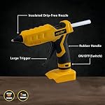 Mellif Gun à colle chaude sans fil compatible avec Dewalt 20V Max Batterie, Glue électrique portatif taille complète pour les arts & Artisans et artisans & DIY avec 20 Coller les bâtonnets (outil seulement)