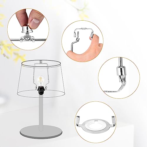 Arpa de lámpara ajustable de 7 a 10 pulgadas con adaptador de base E26 E27, juego de 2 4