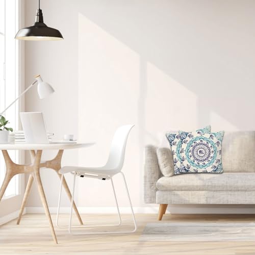 Betadistor cushion covers 45 x 45 cm 2 Pcs Set Boho Style Elephants and Floral Printed Pillowcases Standard Size Sleeping 18 x 18 In Rectangle Throw Pillow for Bedroom Décor Sofa - Image 2